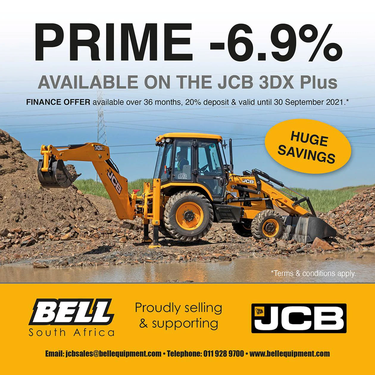 JCB Backhoe finance offer: Terms and conditions