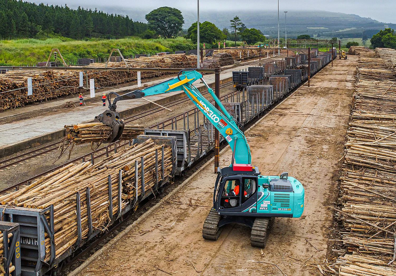 Goobs Forestry loads up on Bell and Kobelco for timber loading contract