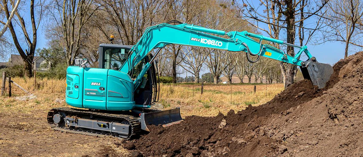 Kobelco Mini Excavator handles the grunt work for Mopana Farm